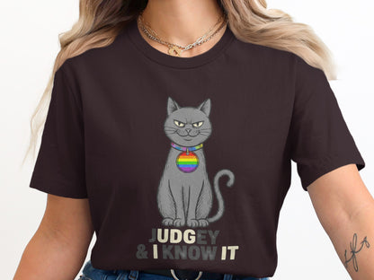 Judgey & I Know It Cat Graphic T-Shirt product