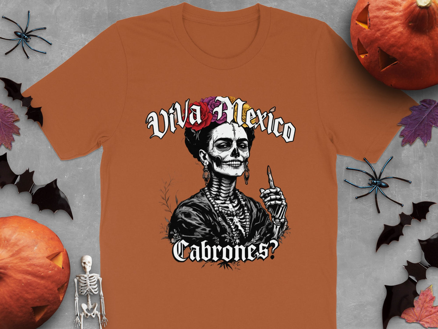 Viva Mexico Cabrones Skeleton Graphic Shirt product type