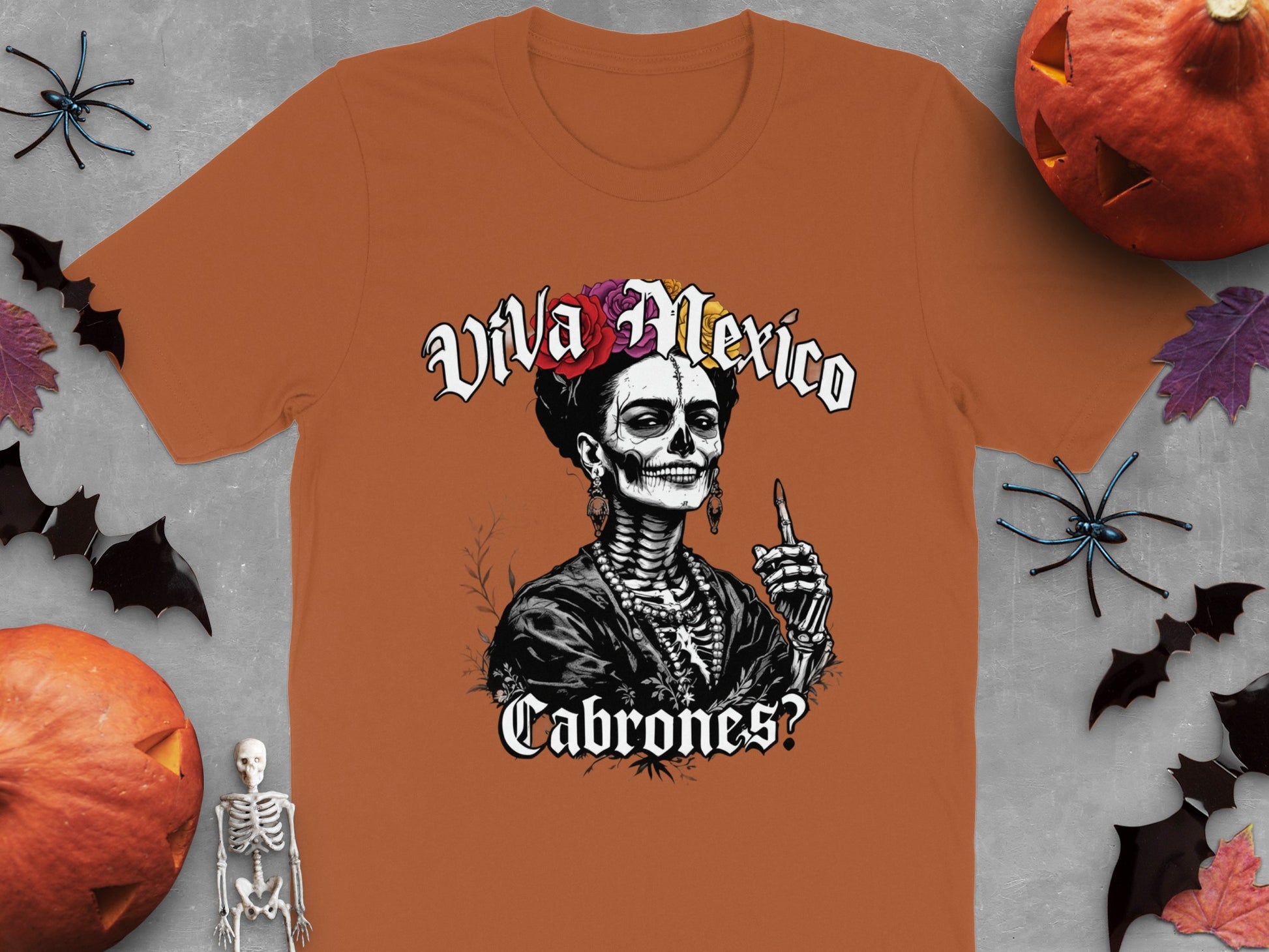Viva Mexico Cabrones Skeleton Graphic Shirt product type