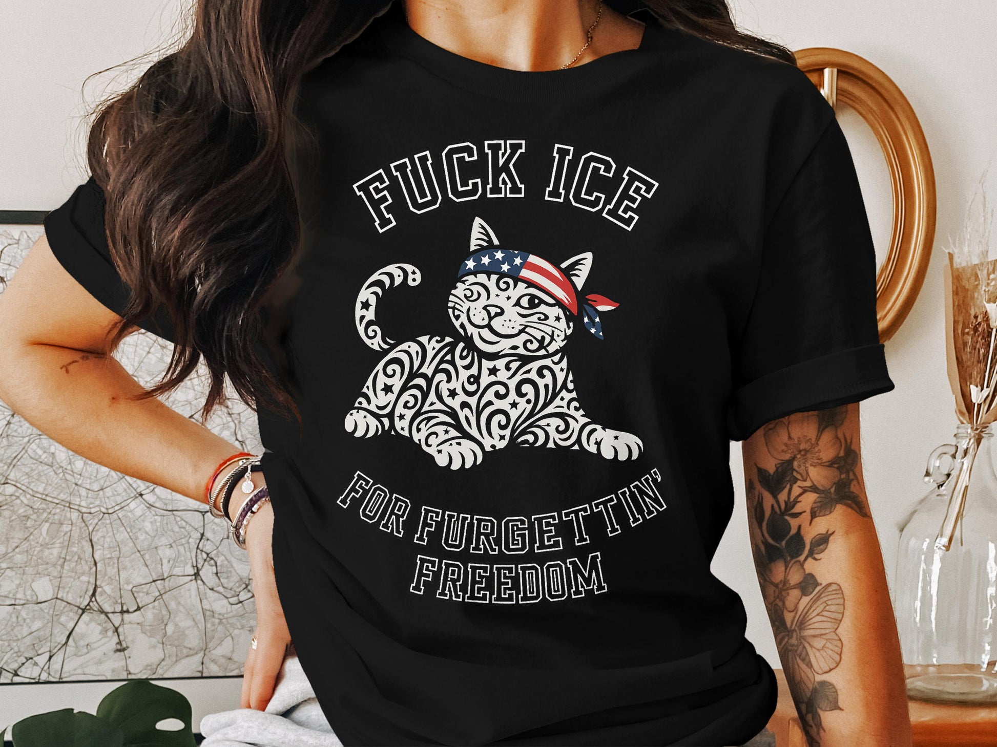 Fuck Ice For Furgettin Freedom Graphic Tee product