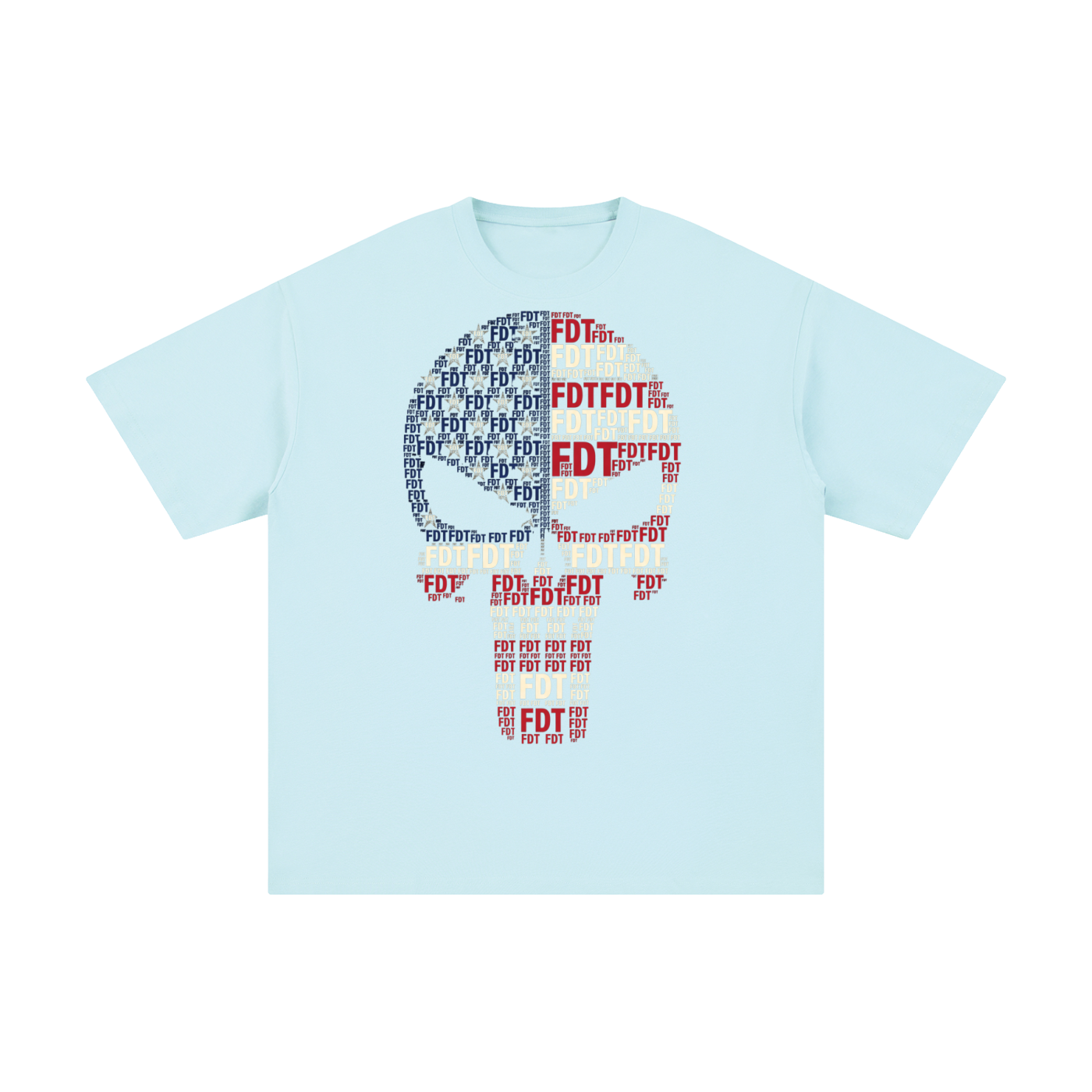 FDT Skull USA Flag Unisex Pure Cotton T-Shirt