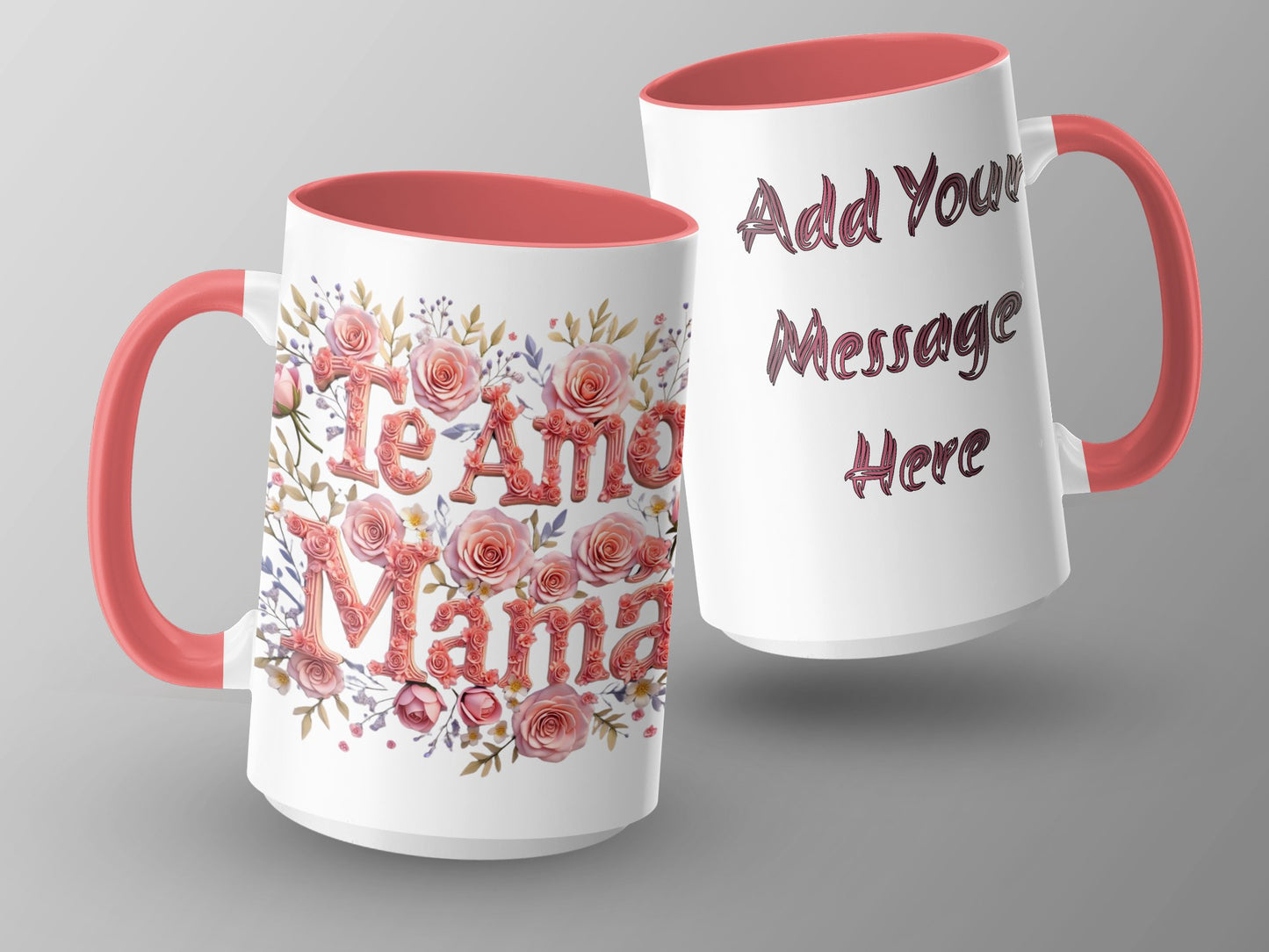 Te Amo Mama Customizable Pink Handle Mug product type