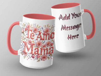 Te Amo Mama Customizable Pink Handle Mug product type