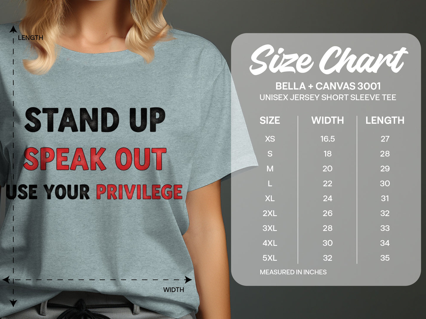 Stand Up Speak Out Use Your Privilege Shirt