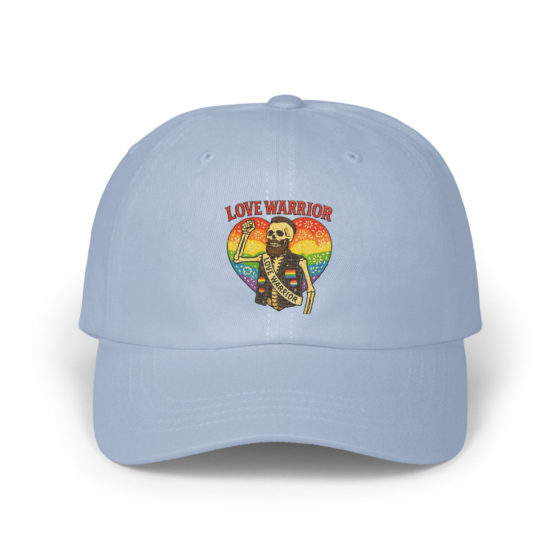 Love Warrior Skeleton Rainbow Embroidery Dad Cap product type