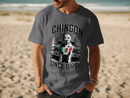 Chingón Since Birth Graphic Dog T-shirt product type