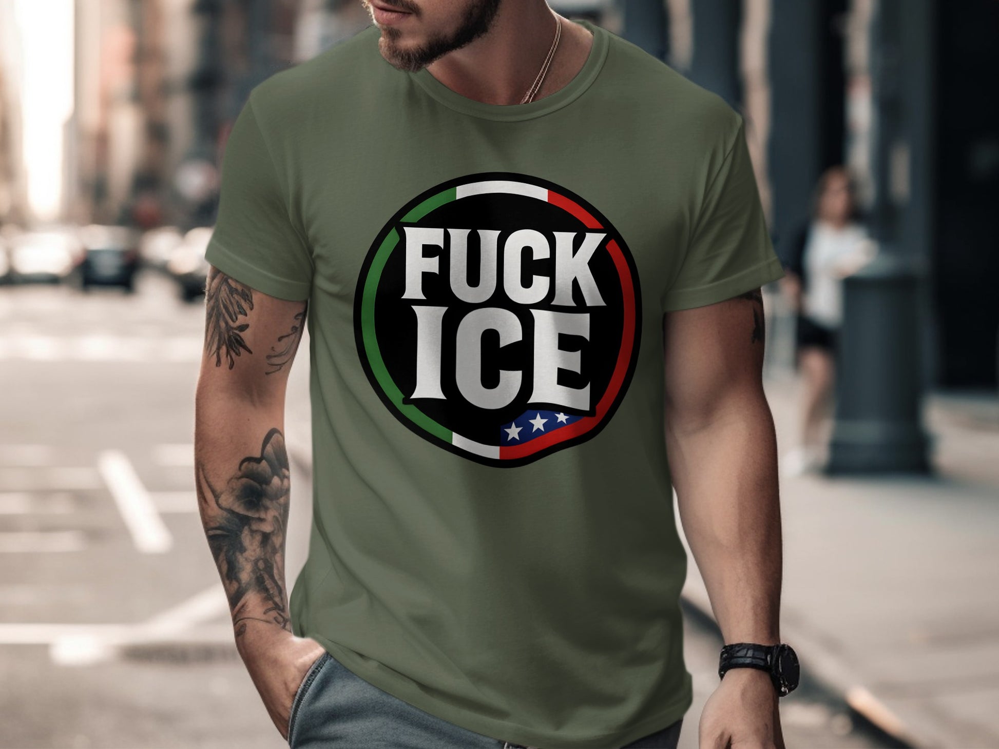 Bold Statement Fuck Ice Graphic Tee product type