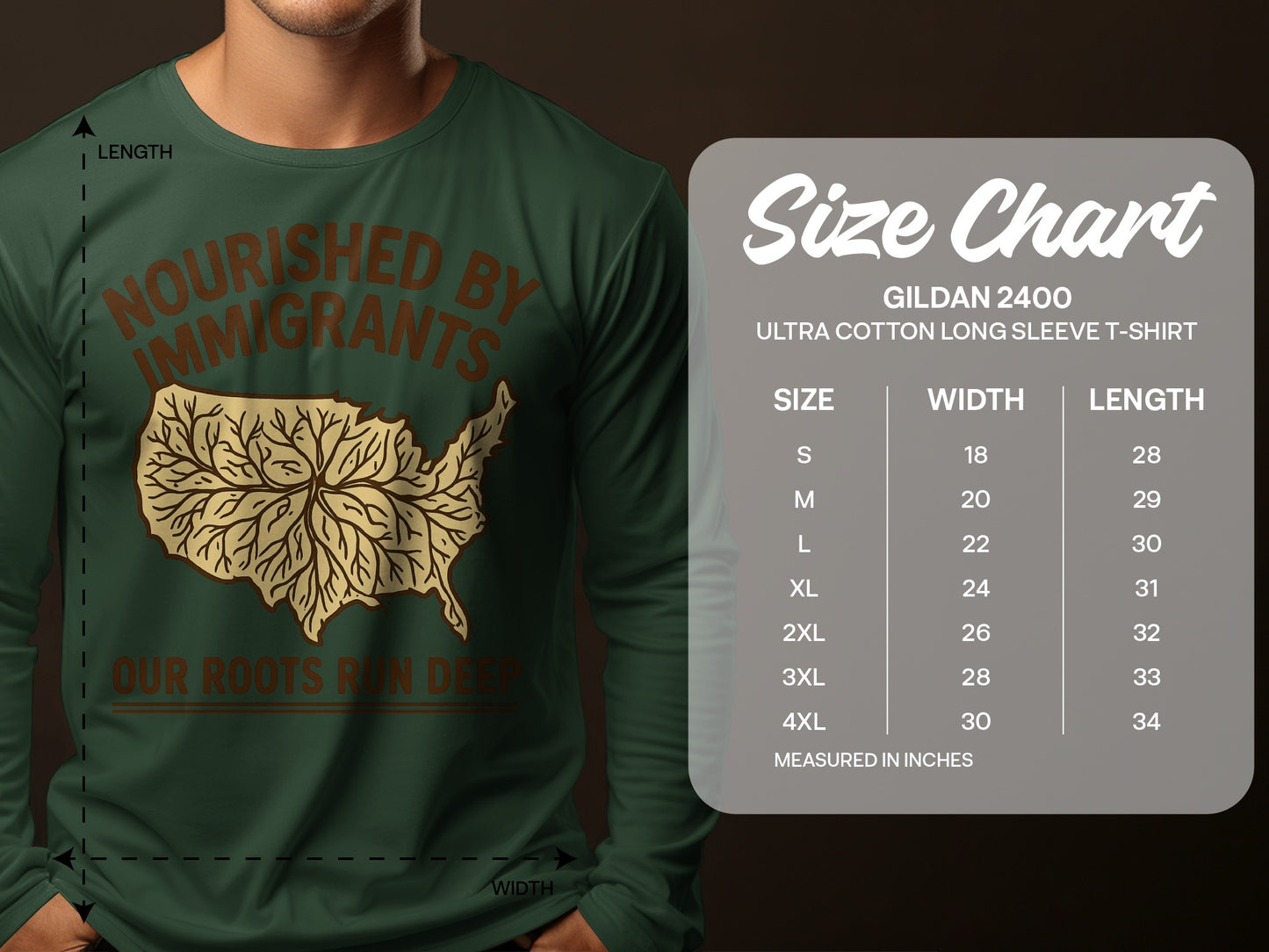 Nourished by Immigrants Our Roots Run Deep T-Shirt