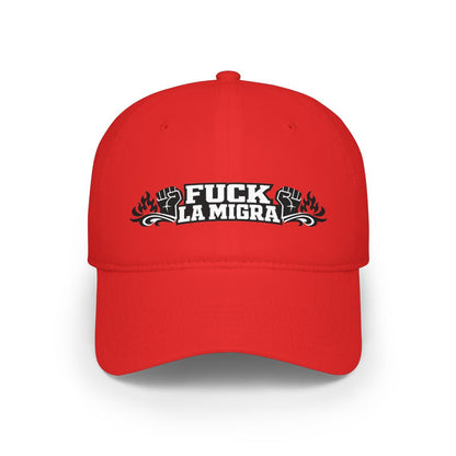 Fuck La Migra Red Cap with Bold Statement