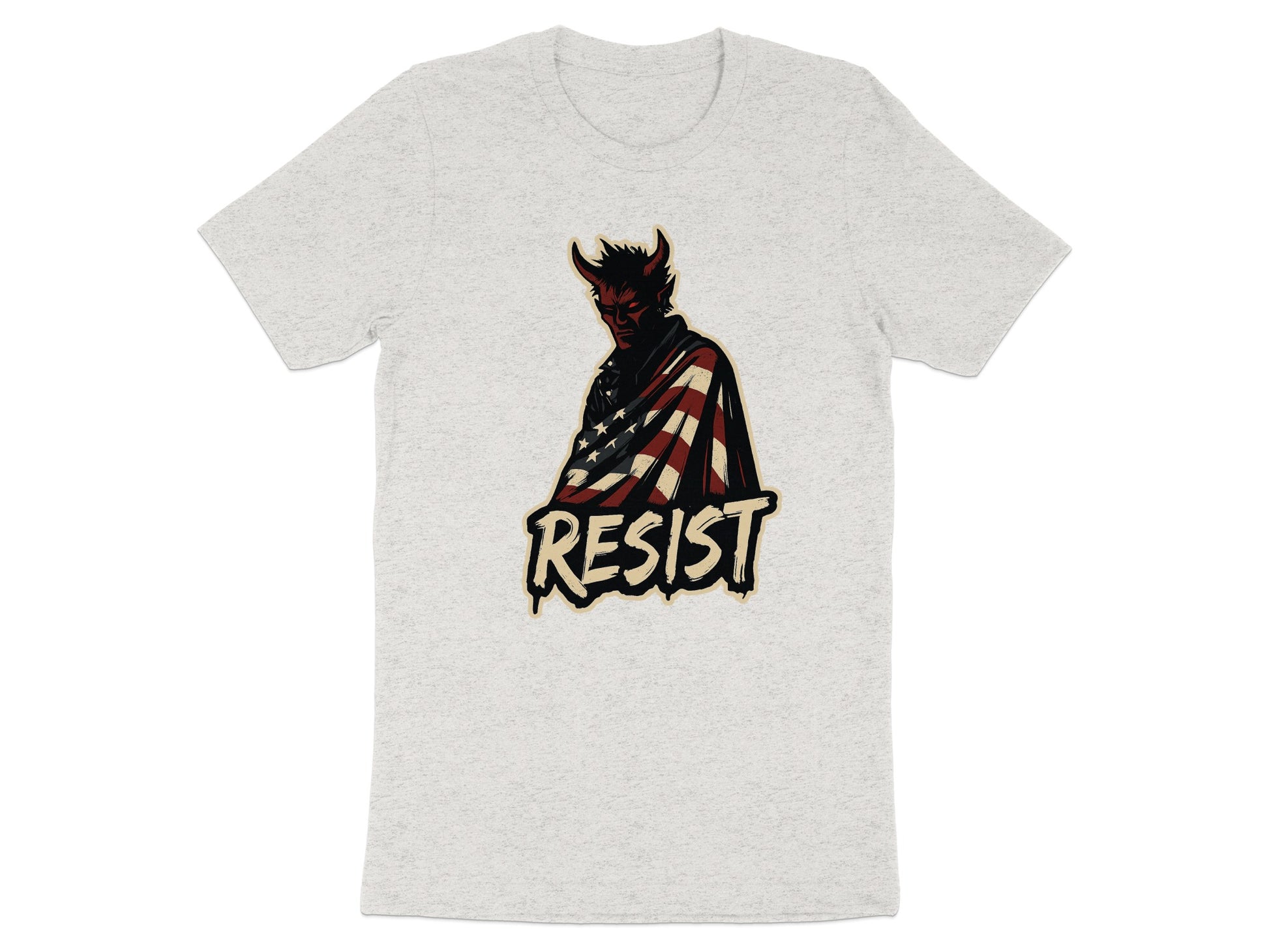 Resist Demon Artwork American Flag Graphic T-Shirt product