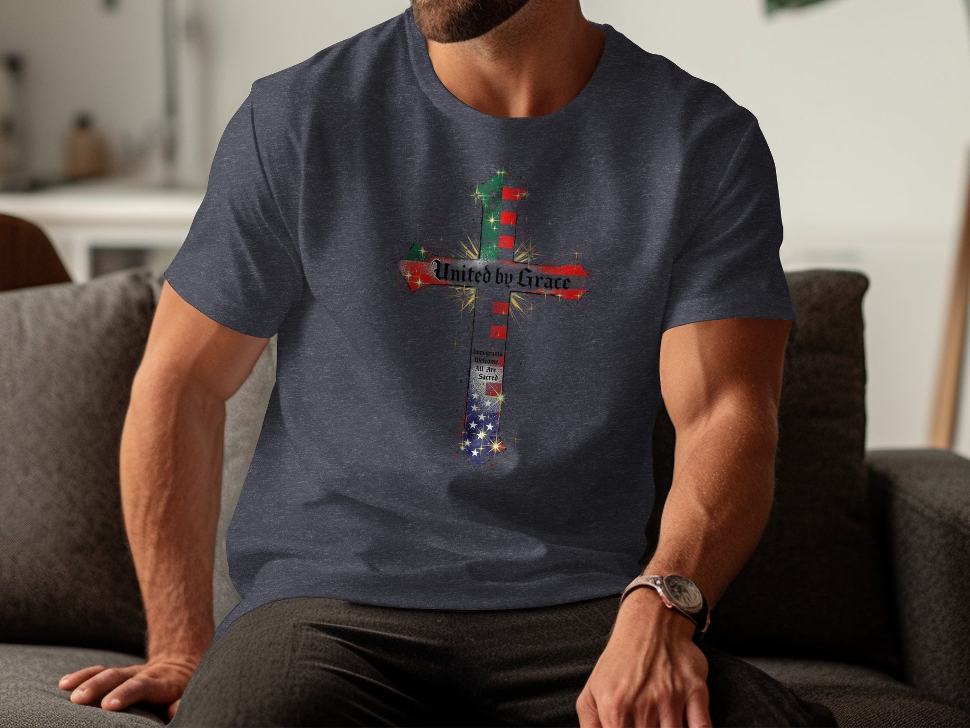 United by Grace Patriotic Cross T-shirt product type