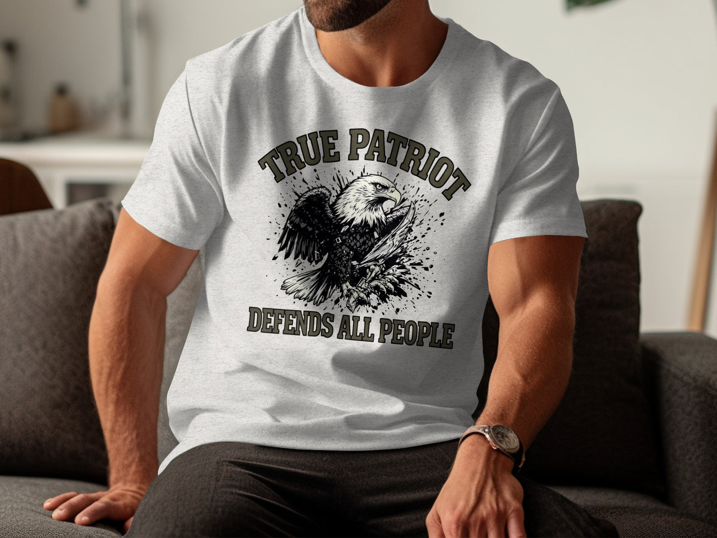 True Patriot Defends All People Graphic Tee