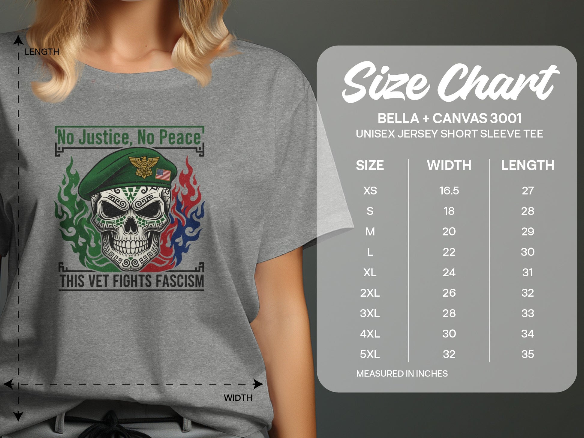 No Justice No Peace This Vet Fights Fascism tee