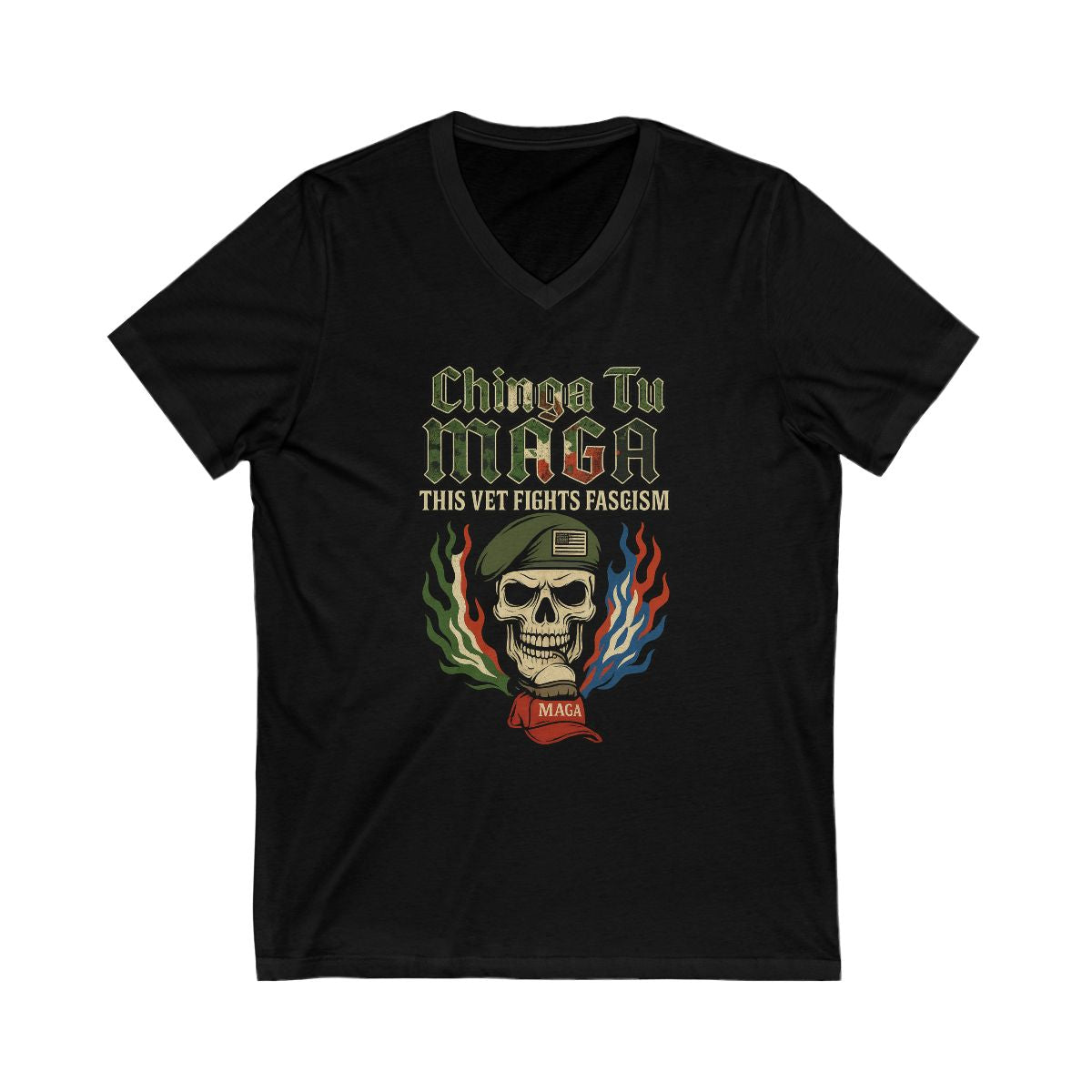 Chinga Tu MAGA This Vet Fights Fascism T-Shirt product