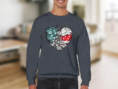 Winged Heart with Stars and Stripes Design product