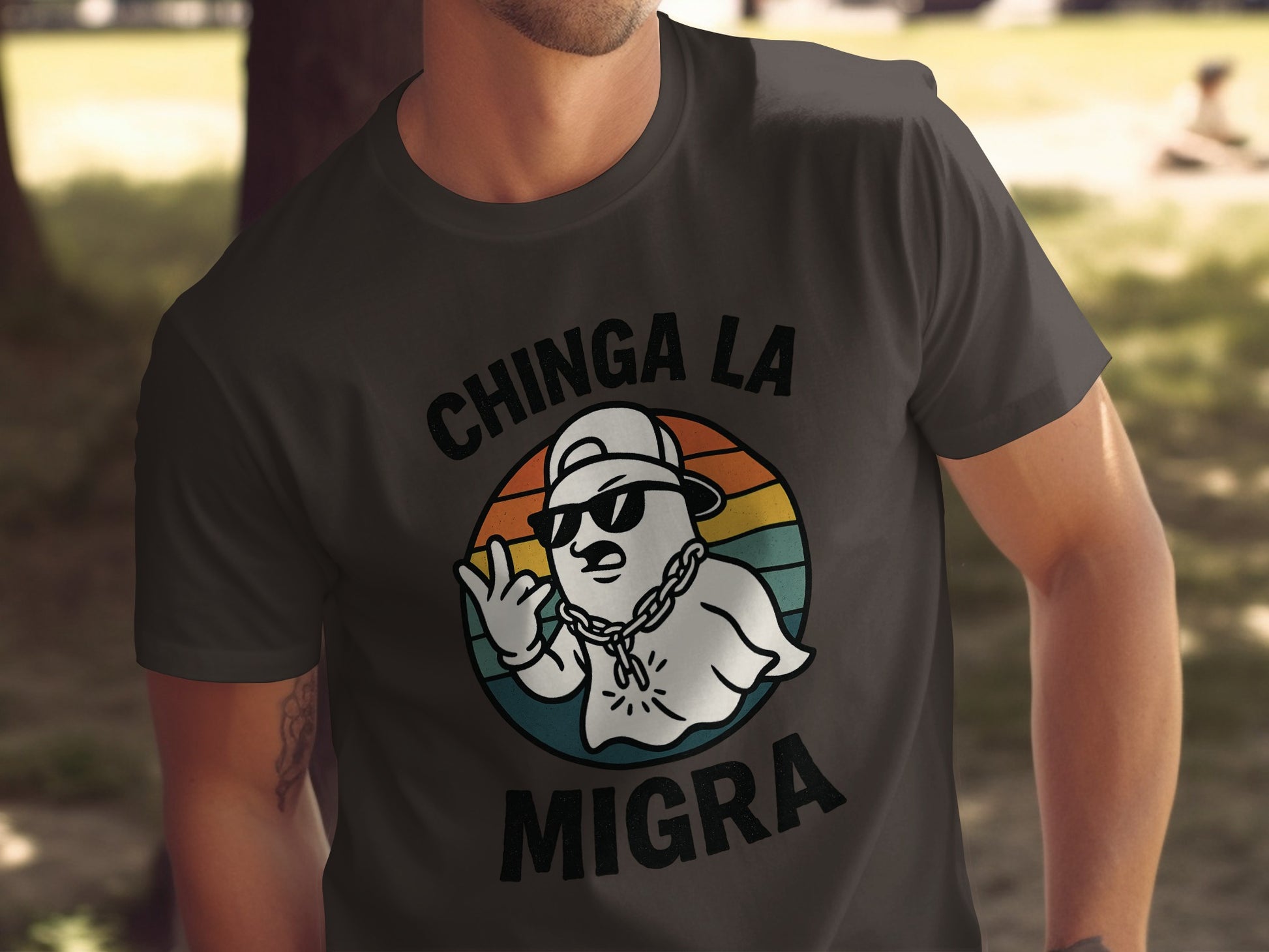 Chinga La Migra Graphic Tee Novelty Shirt product type