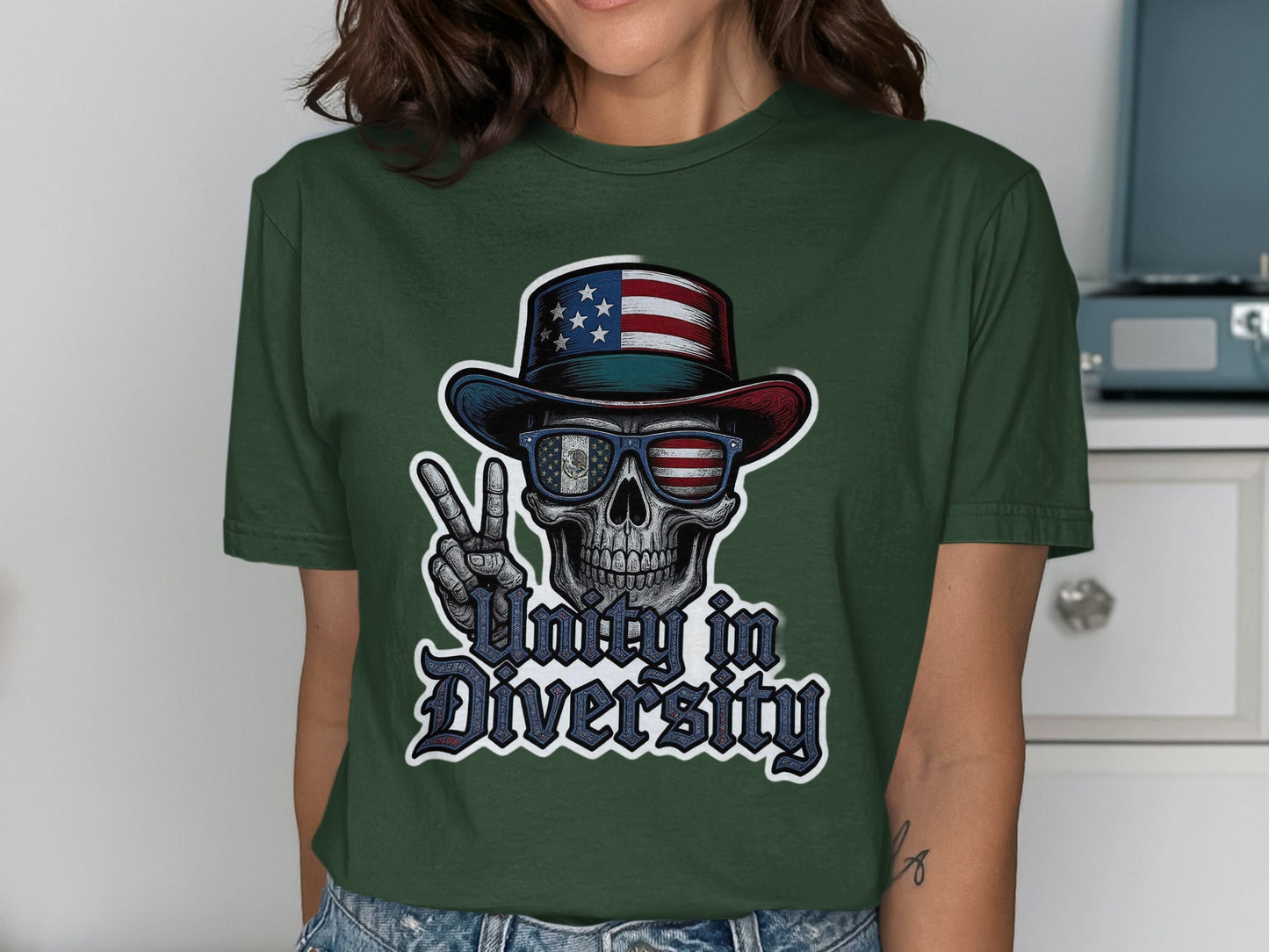 Unity in Diversity Graphic Skull T-Shirt product