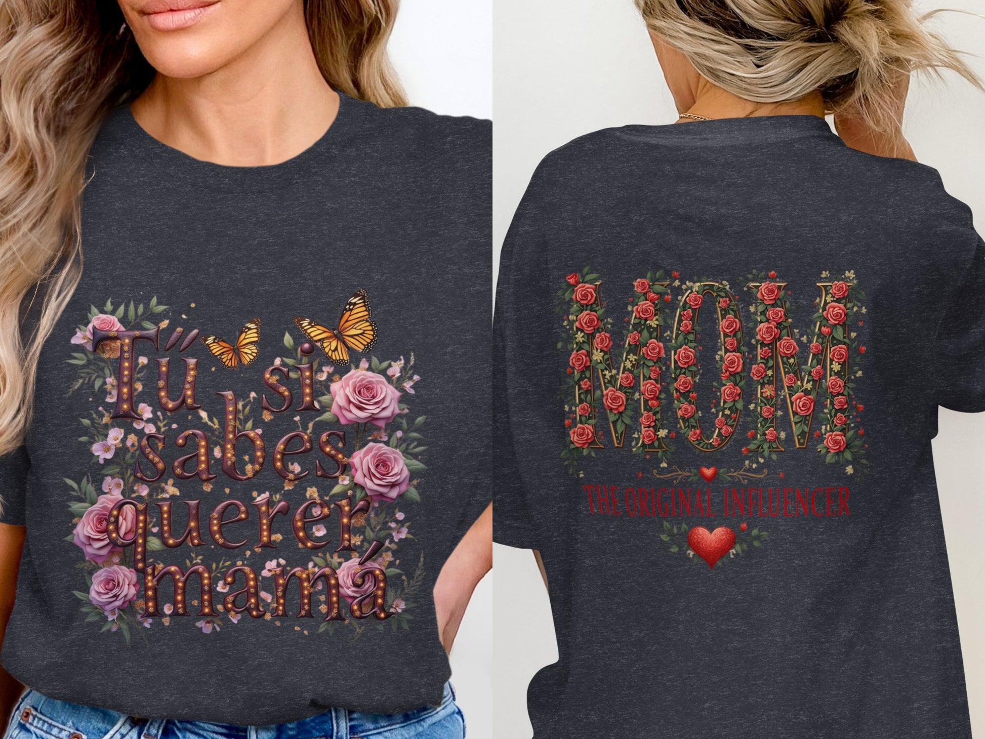 Floral Design Heart Mom Influencer T-shirt product type