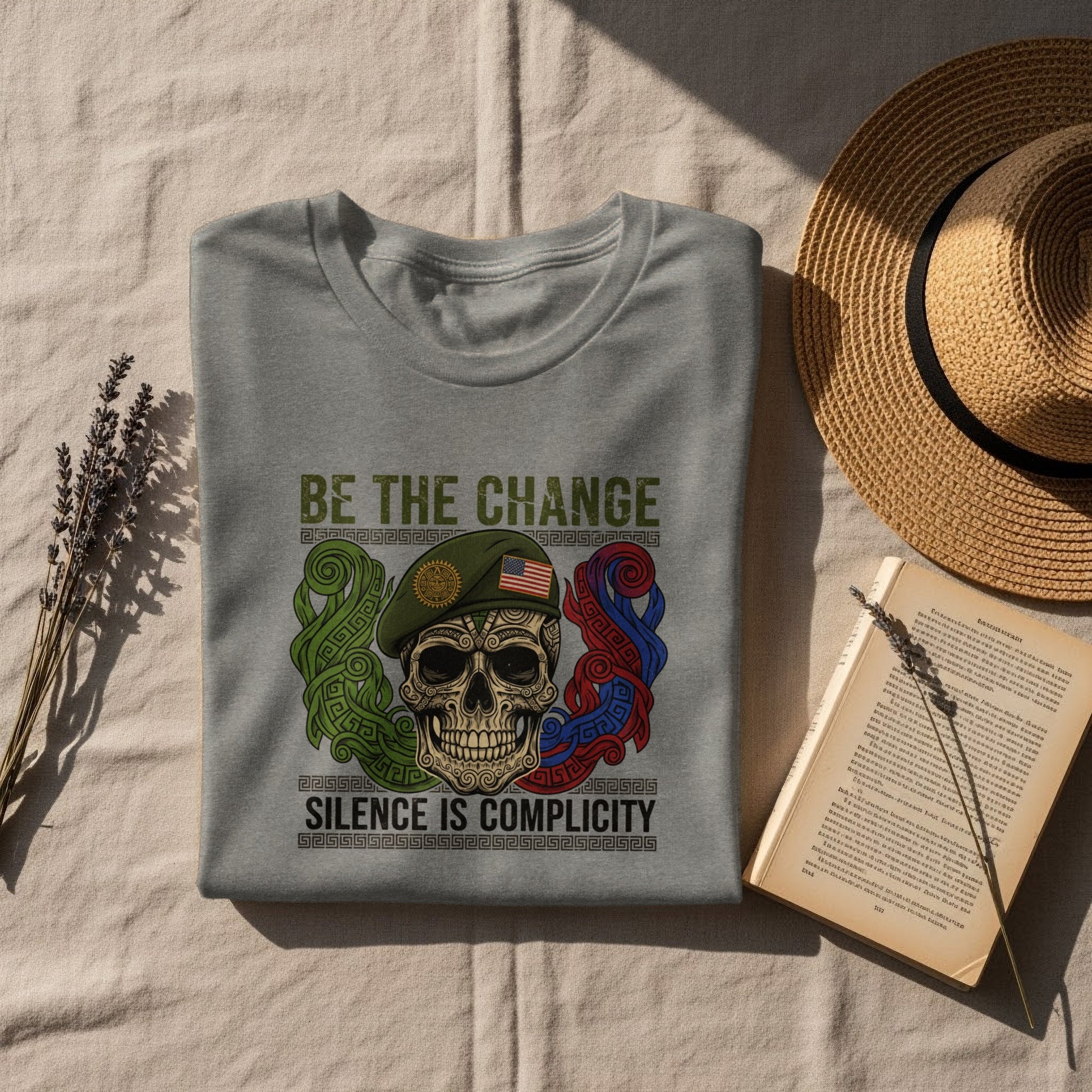 Be The Change Silence Is Complicity Skull T-shirt