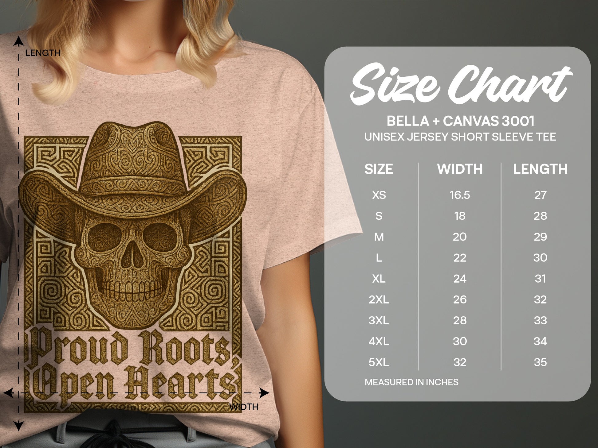 Skull with Cowboy Hat Proud Roots Open Hearts Design