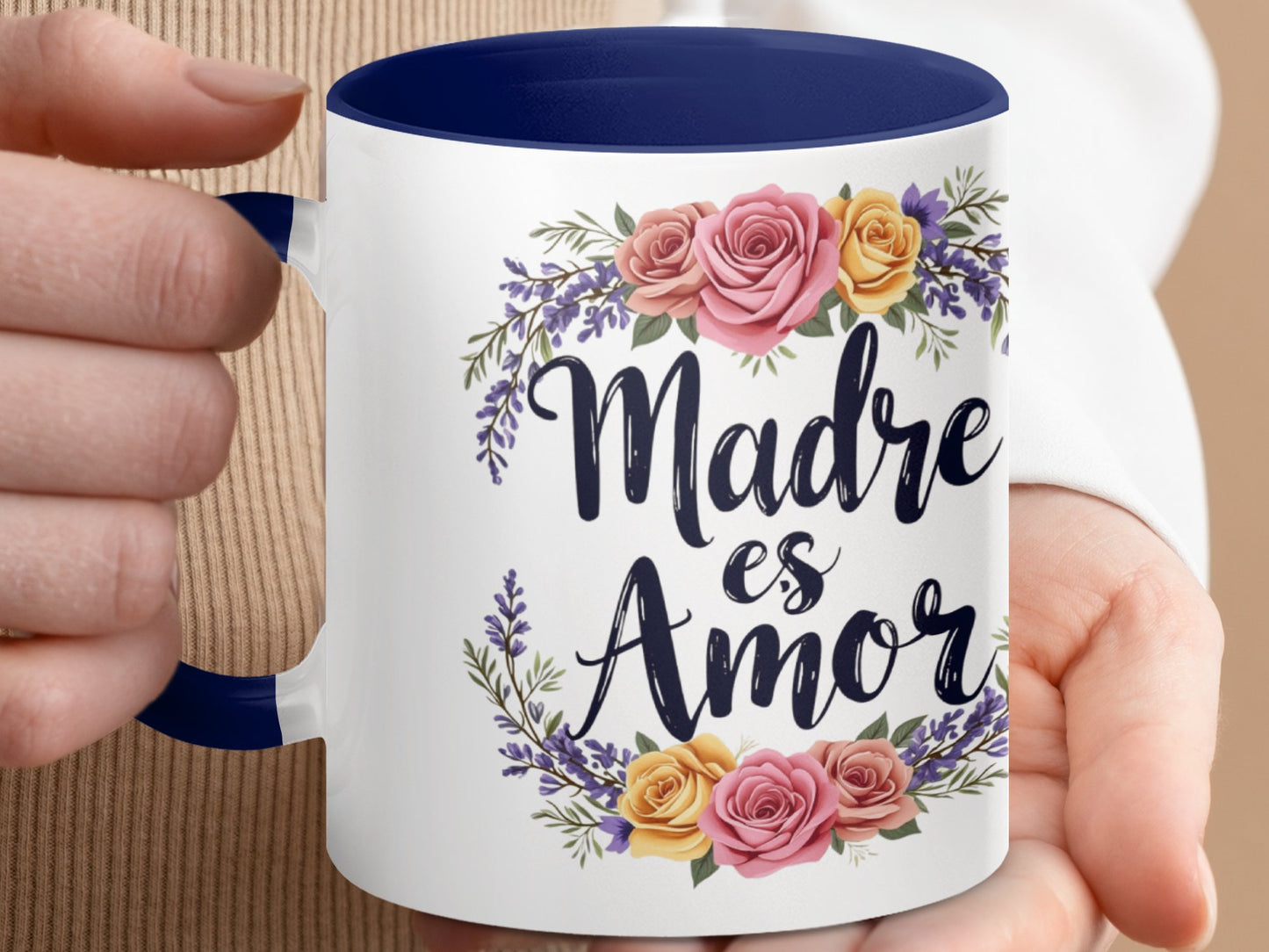 Madre es Amor Floral Themed Coffee Mug Product