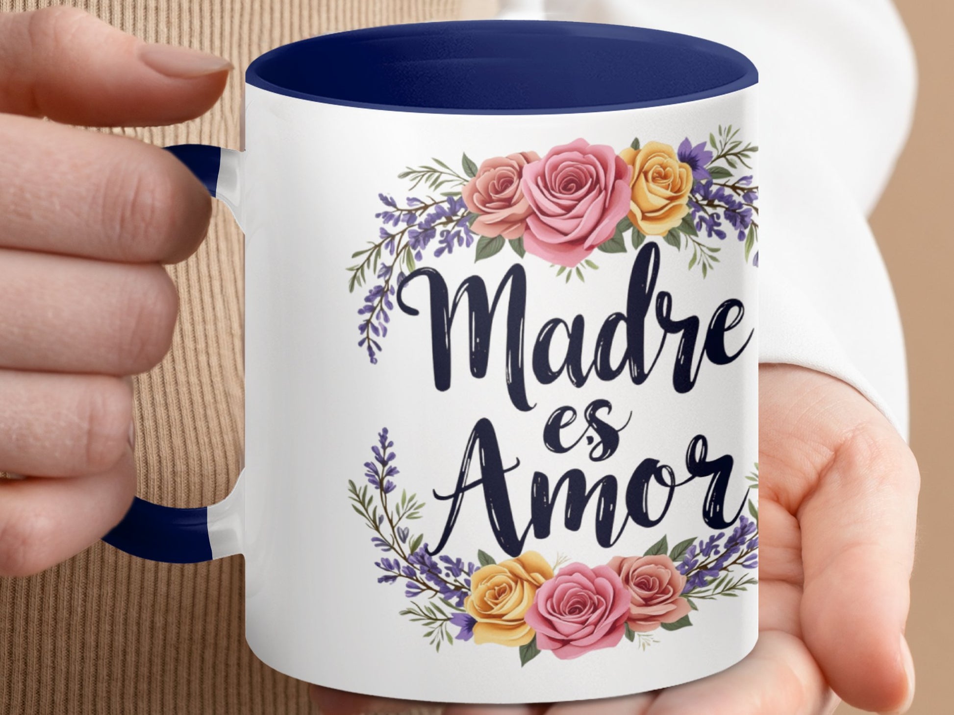 Madre es Amor Floral Themed Coffee Mug Product