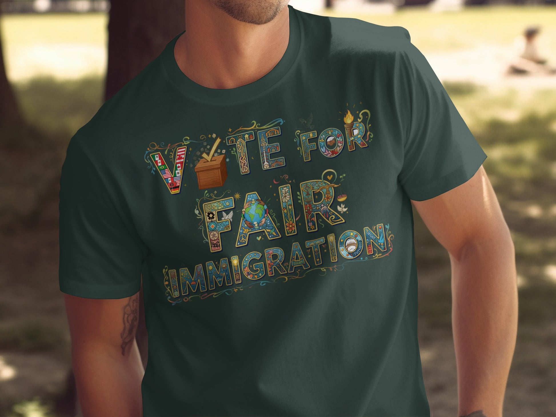 Vote For Fair Immigration Graphic T-Shirt