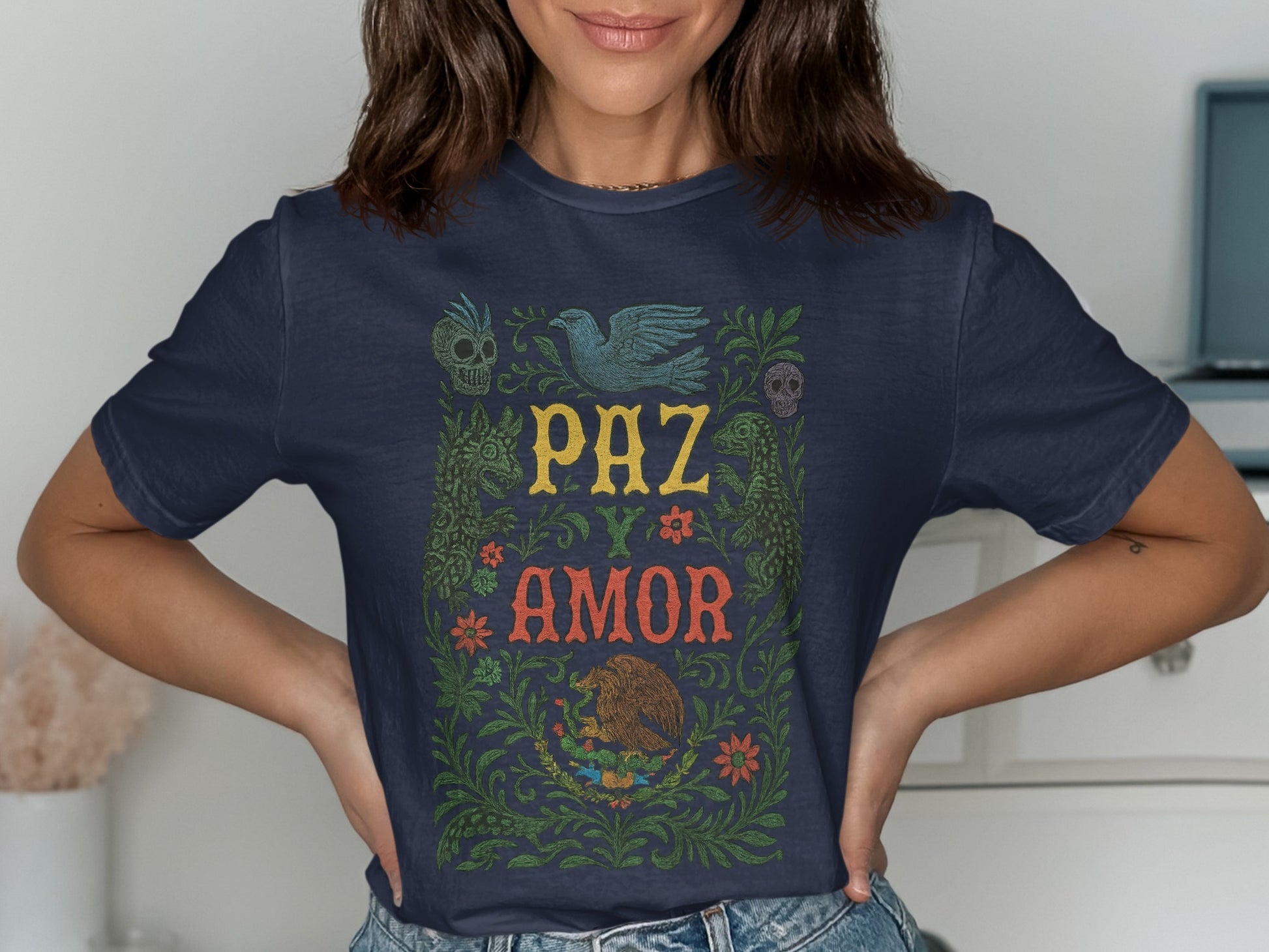 Paz Amor Graphic Unisex Casual Tee Shirt product type
