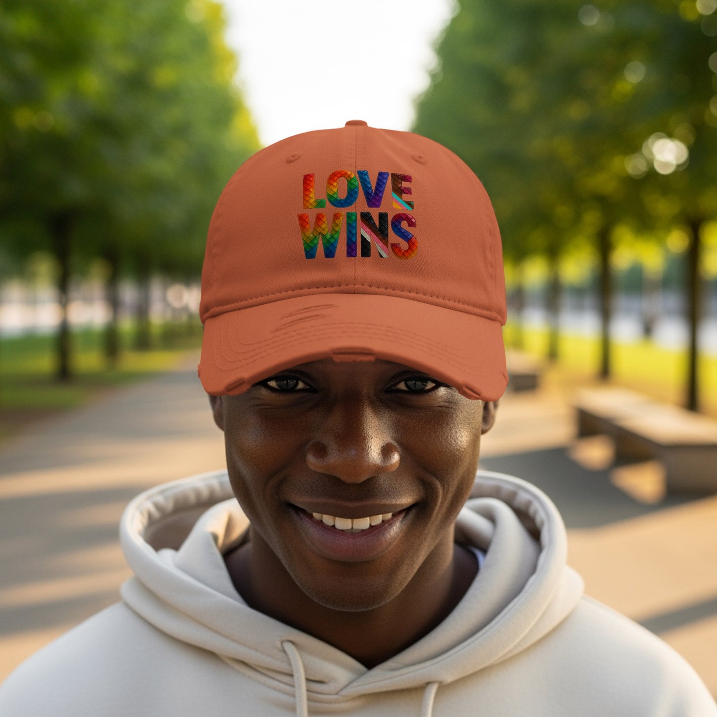Love Wins Inspirational Quote Cap product