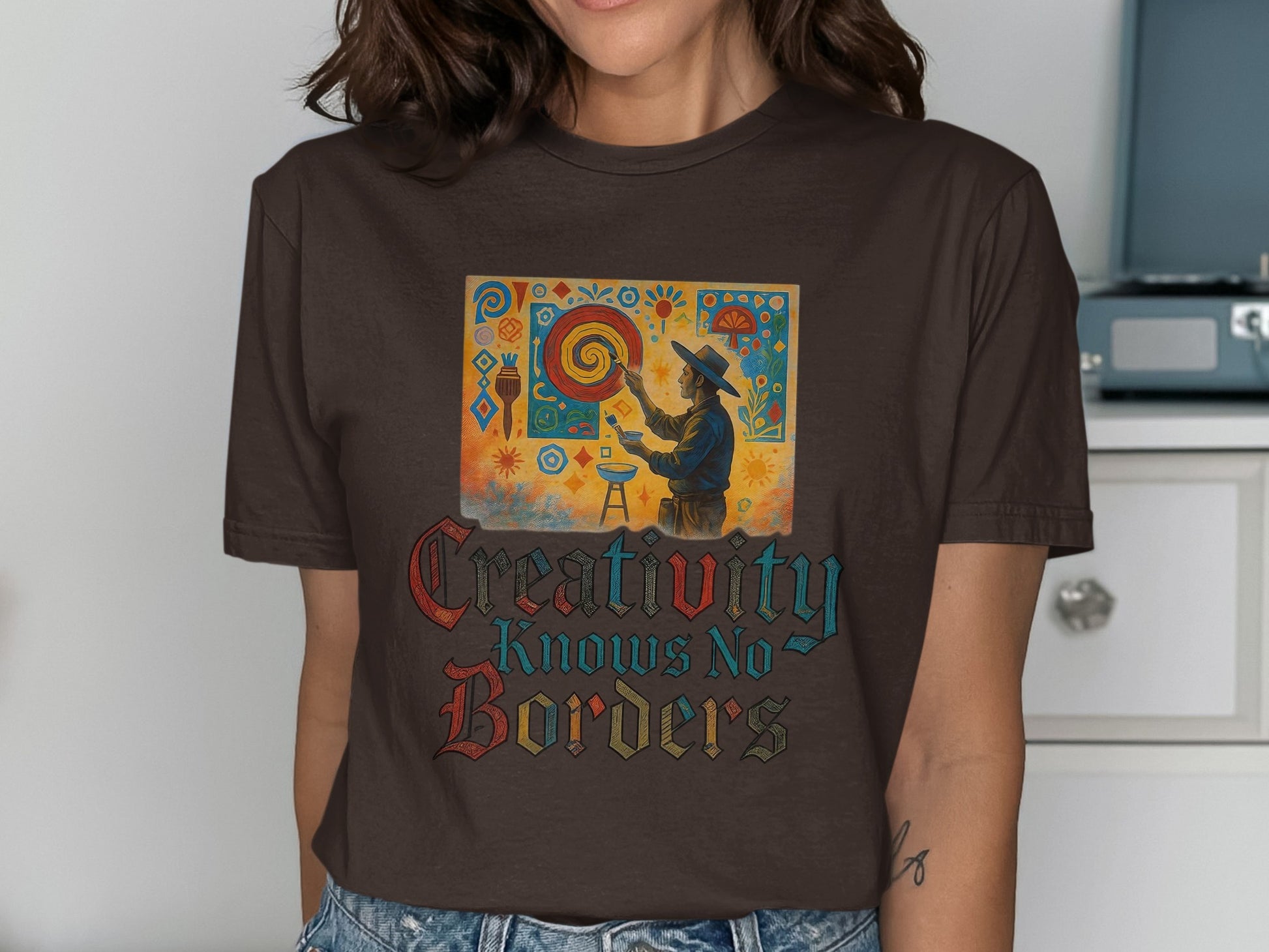 Creativity Knows No Borders Artistic T-Shirt product type