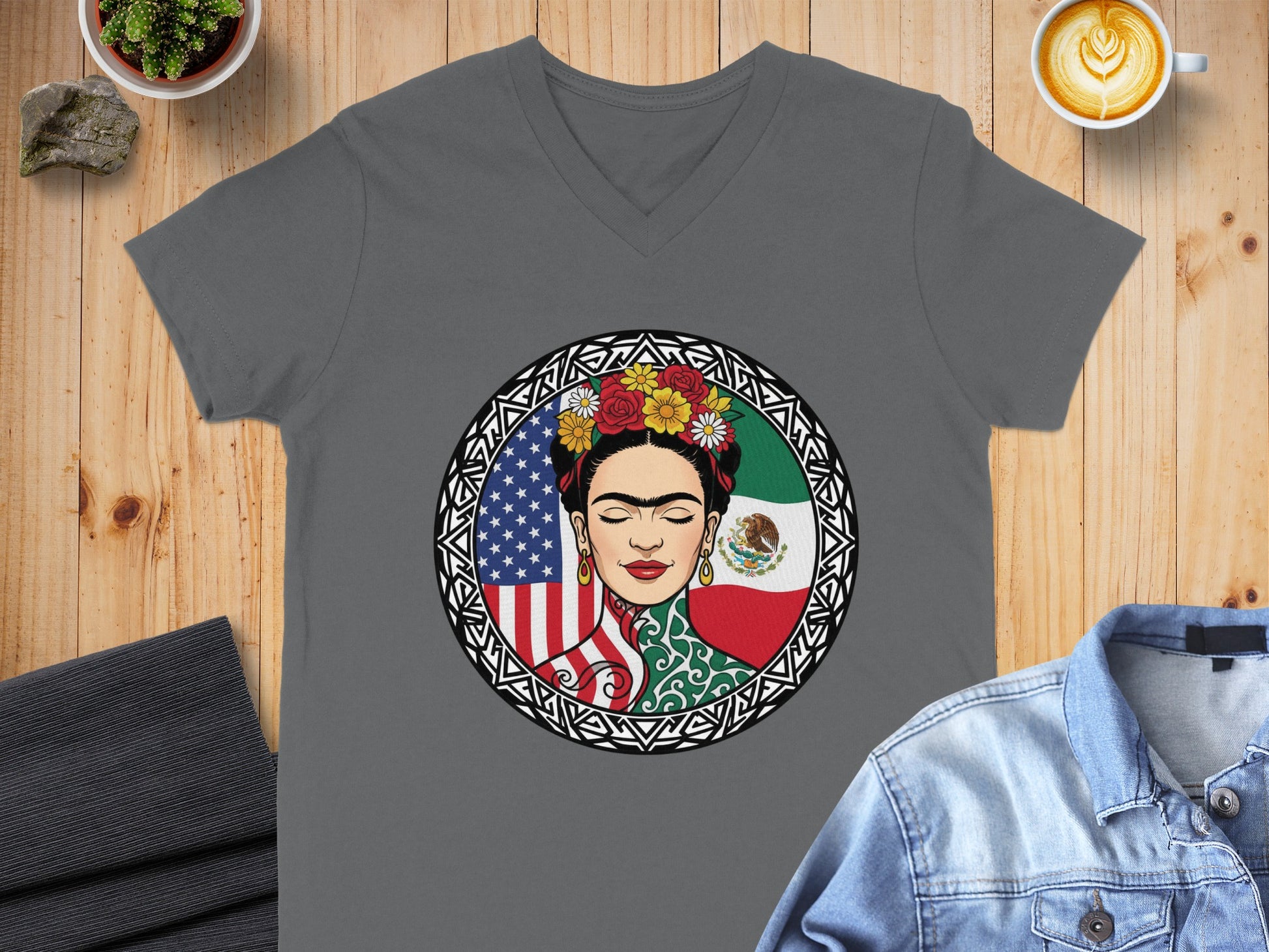 Stylish T-shirt with Unique Frida Flag Design