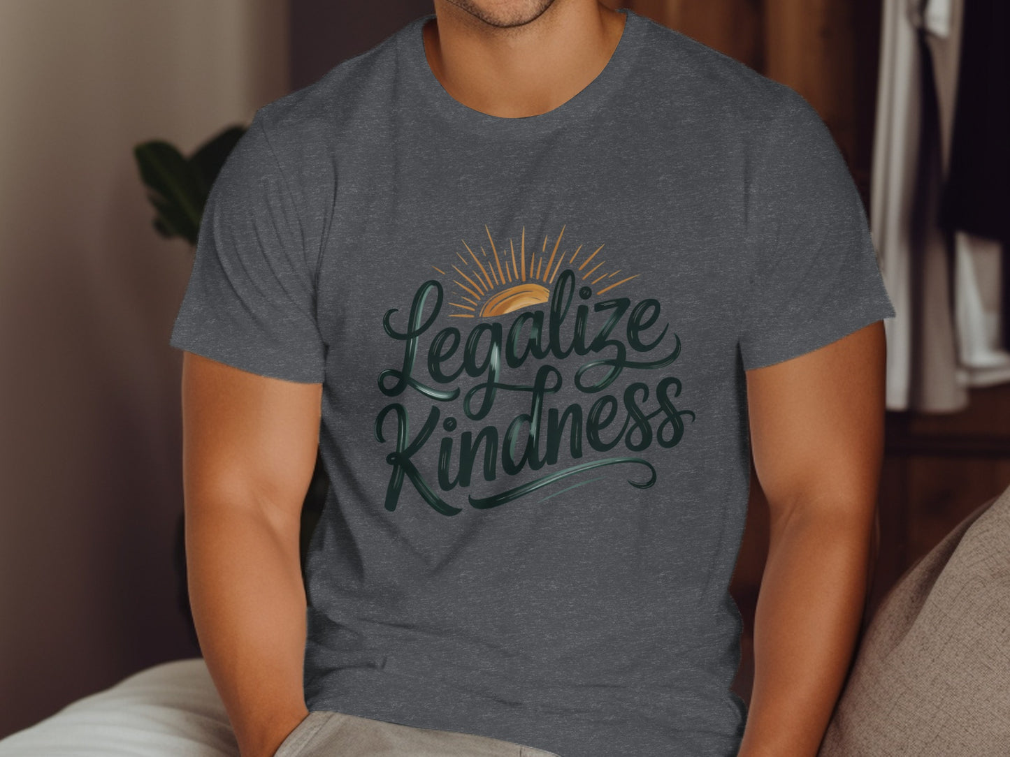 Legalize Kindness Sun Design Casual Shirt product type