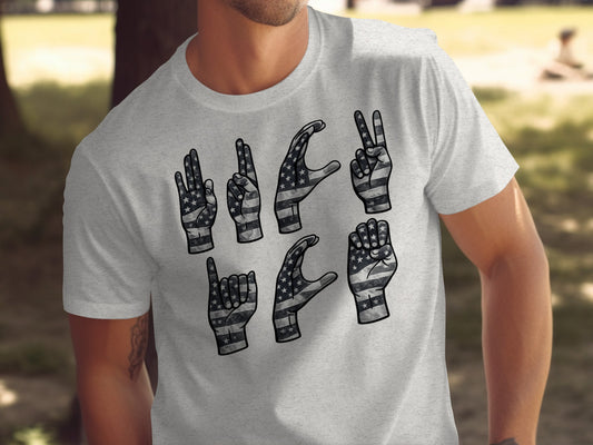 American Sign Language Hands Graphic T-Shirt Shirt