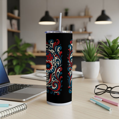 Vibrant Day of the Dead Skull Design Tumbler product type