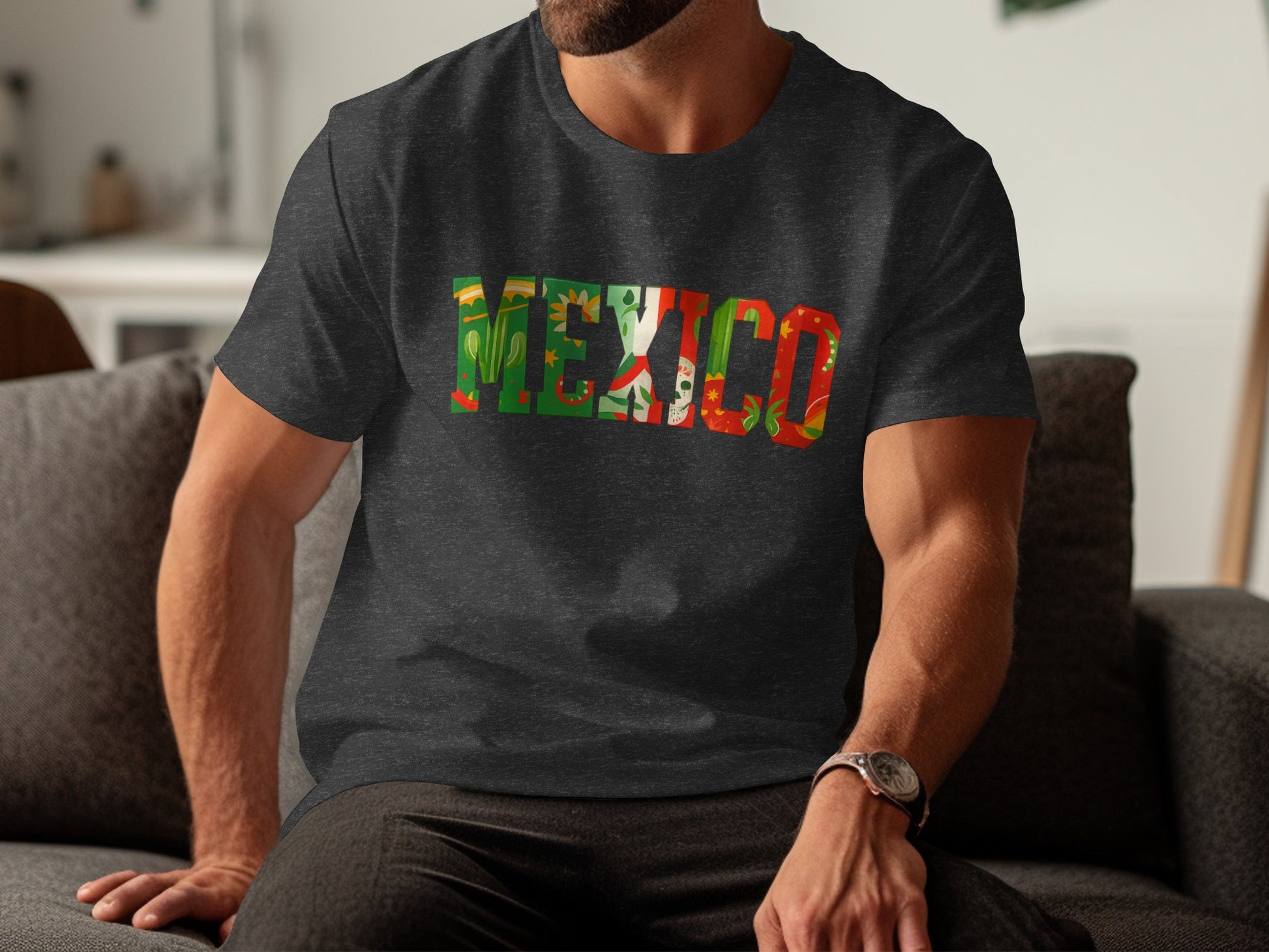 Vibrant Mexico Lettering Graphic Design T-shirt product