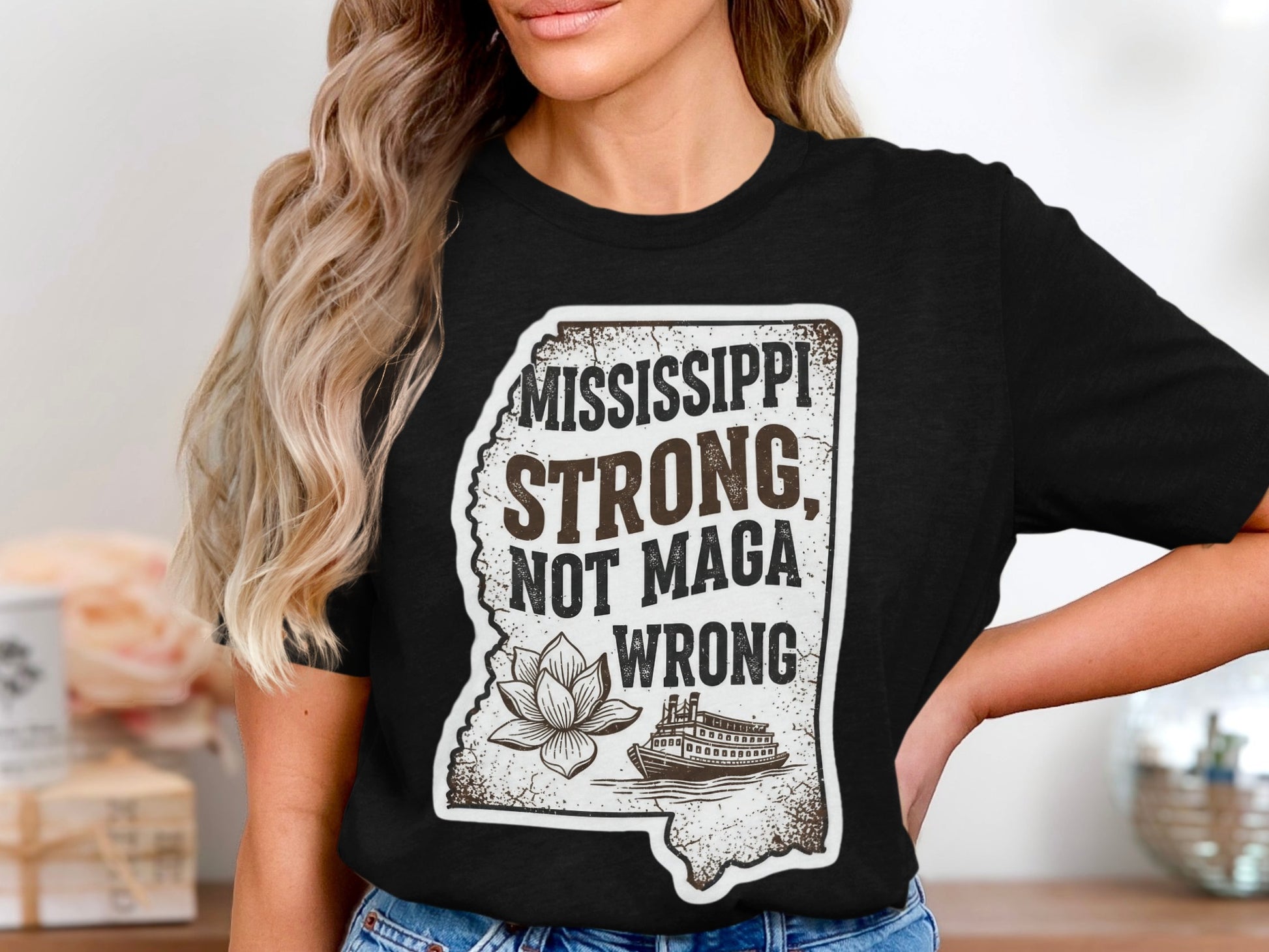 Mississippi Strong Not Maga Wrong T-Shirt product