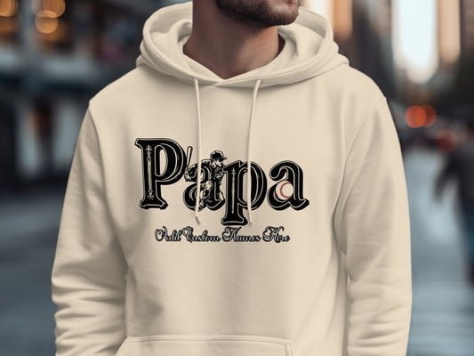 Papa Child Custom Names Gift Hoodie Product Type
