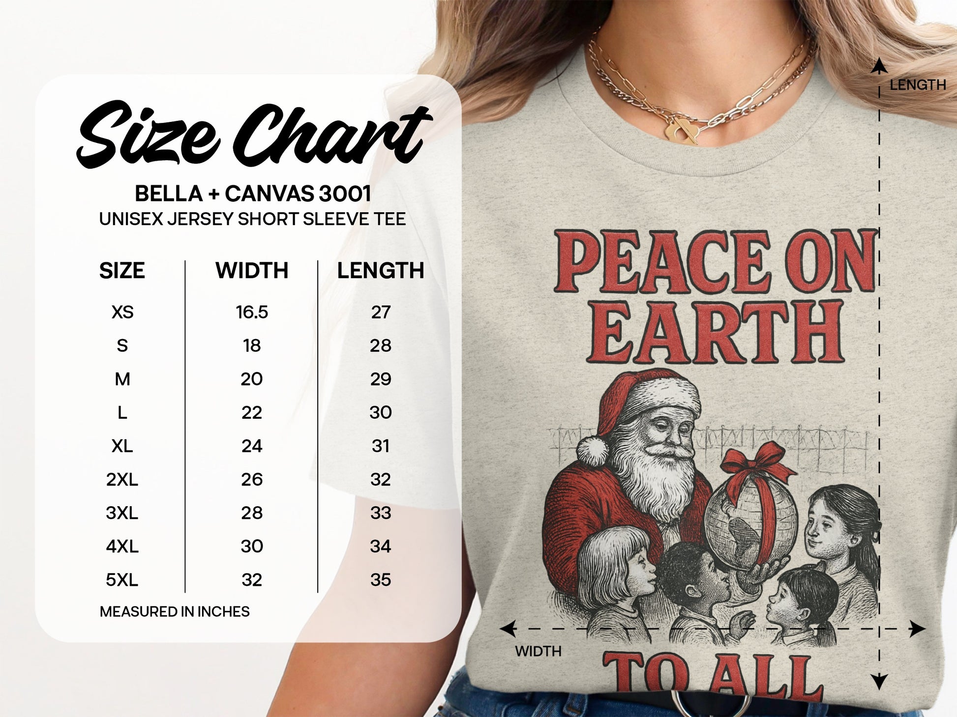 Peace On Earth Santa Claus Christmas Shirt