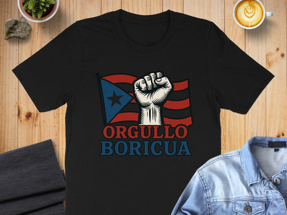 Orgullo Boricua Flag Fist Pride Graphic T-Shirt product