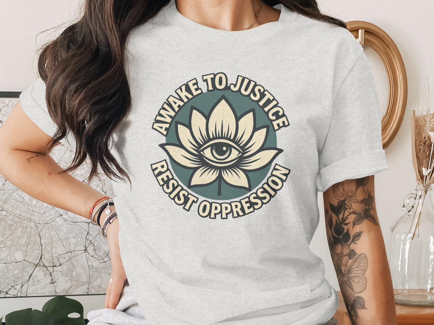 Awake to Justice Resist Oppression T-Shirt product