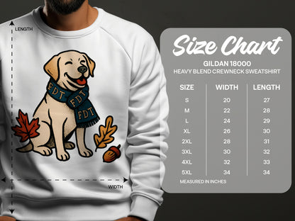 Smiling Dog with Scarf Crewneck Sweatshirt product