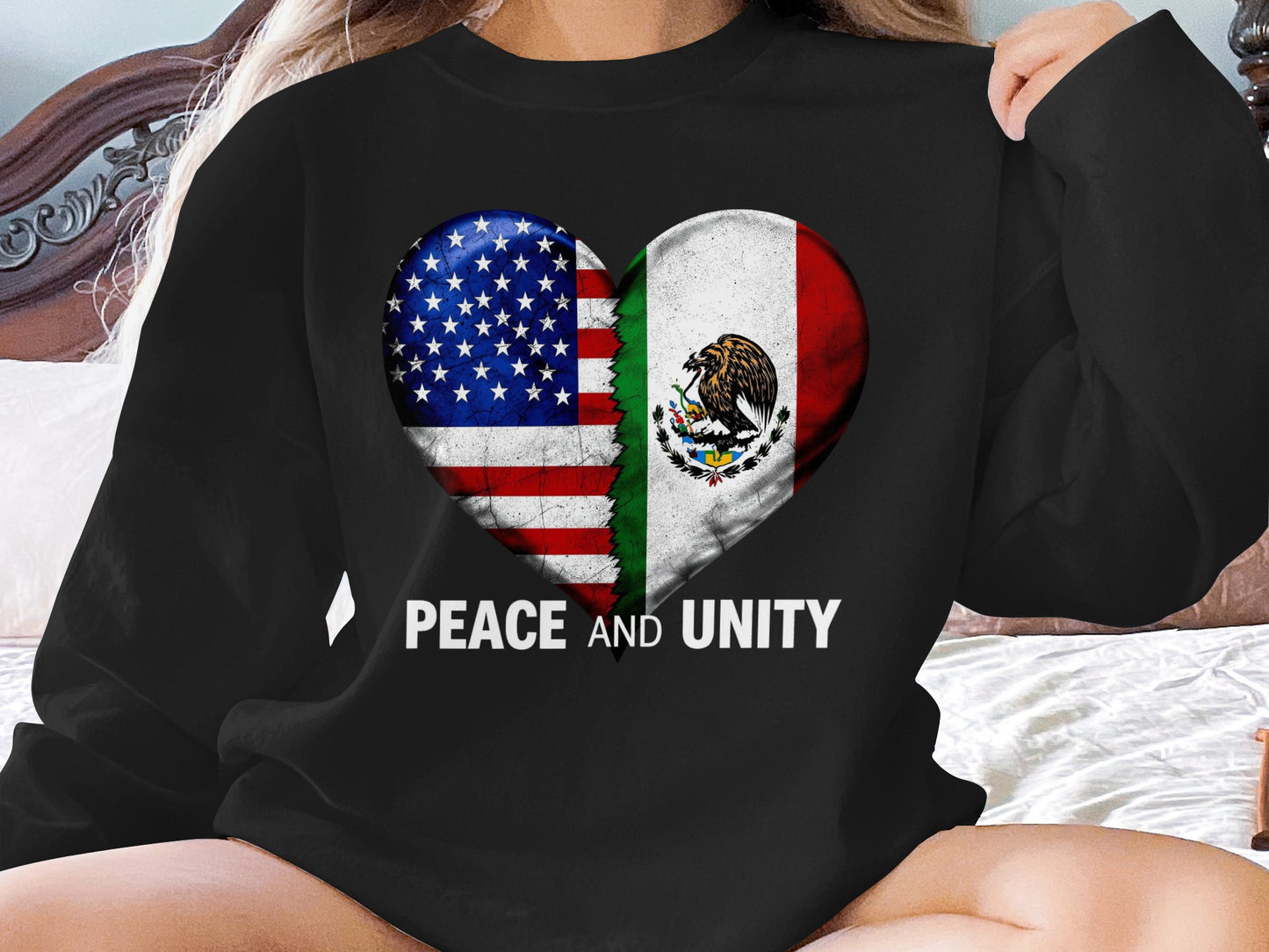 Peace and Unity Heart Shape Design Shirt product