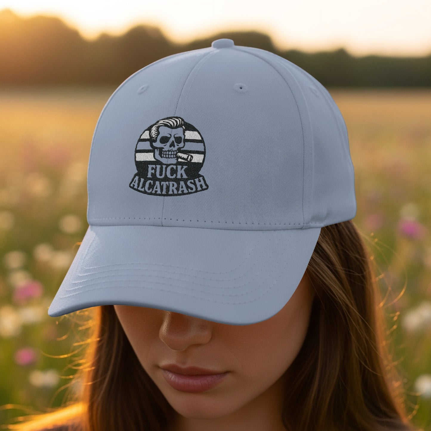 Fuck Alcatrash Skull Graphic Embroidered Hat product
