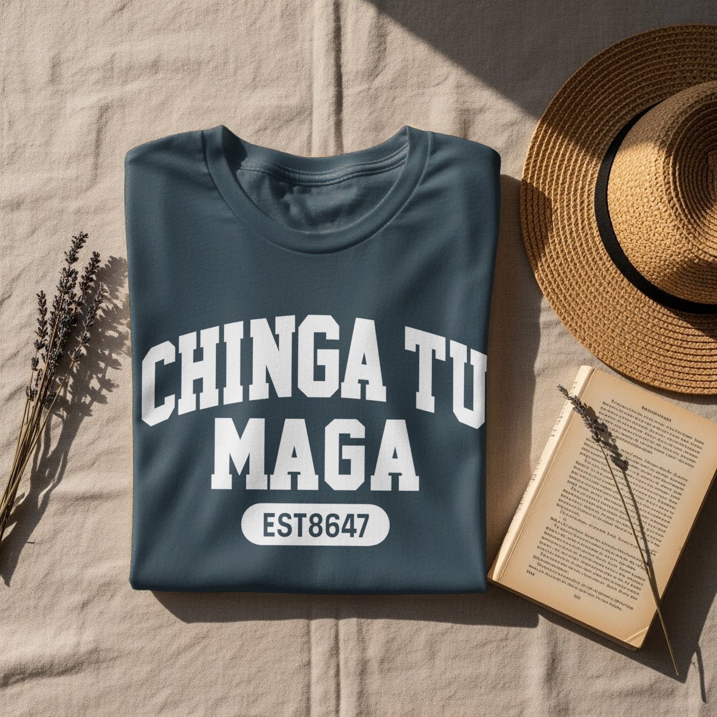 CHINGA TU MAGA EST8647 Graphic Crew Neck Shirt