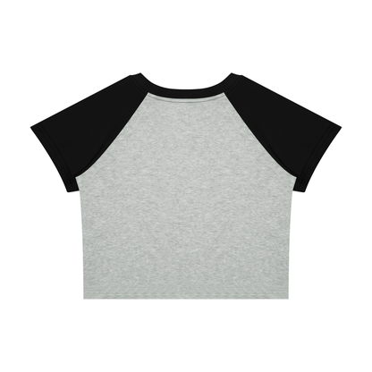 Antifa Funny Crop Tee Women’s Raglan Color Block Baby T-Shirt