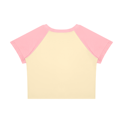 Antifa Funny Crop Tee Women’s Raglan Color Block Baby T-Shirt