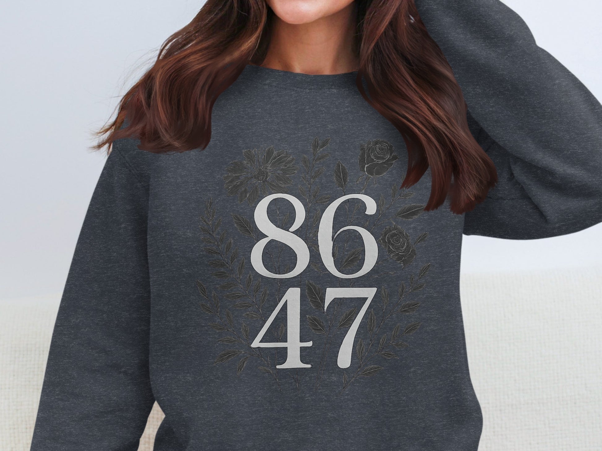 Vintage 86 47 Graphic Oversized Comfortable Sweatshirt Product