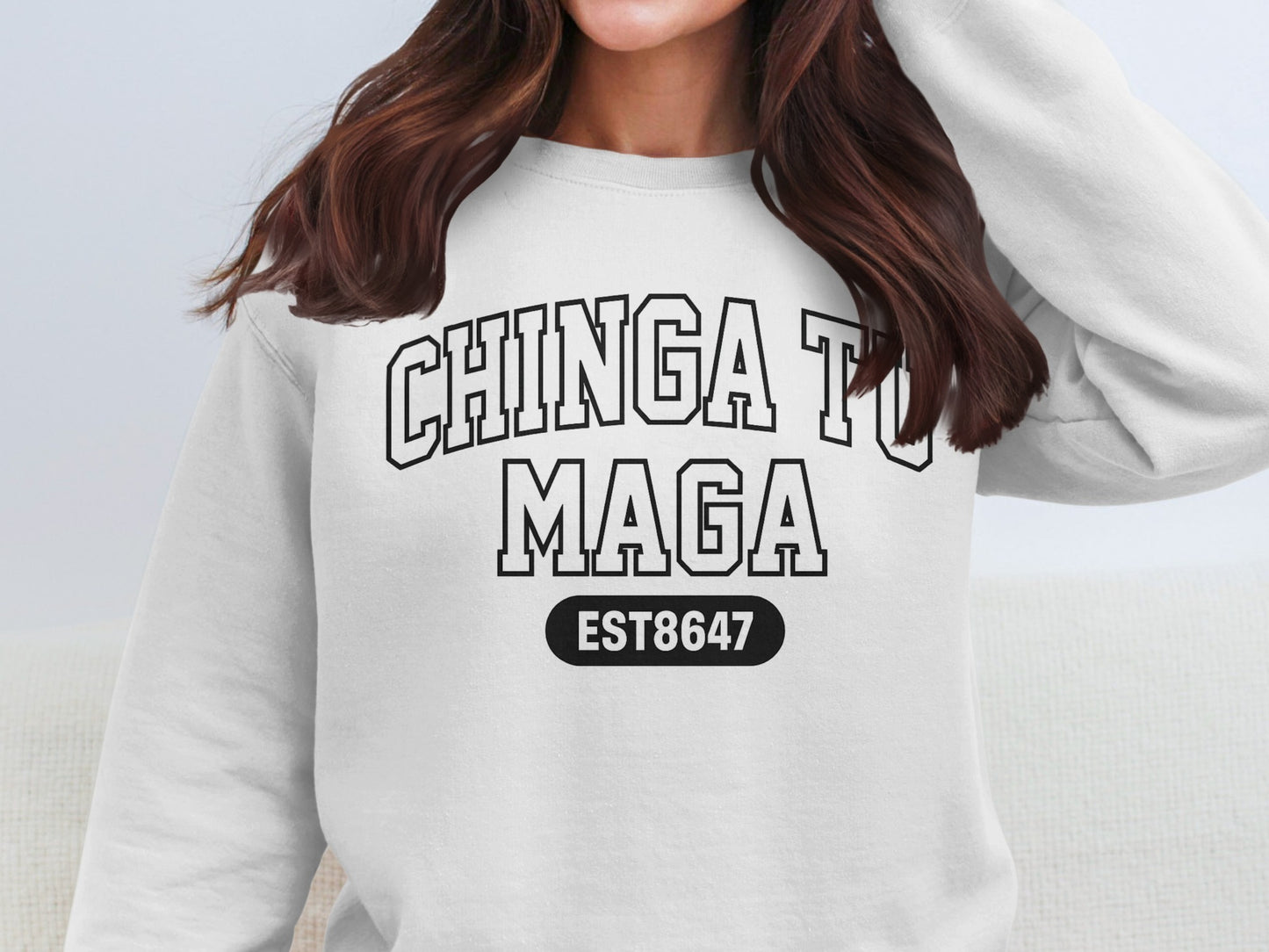 Chinga Tu Maga EST8647 Casual Graphic Sweatshirt