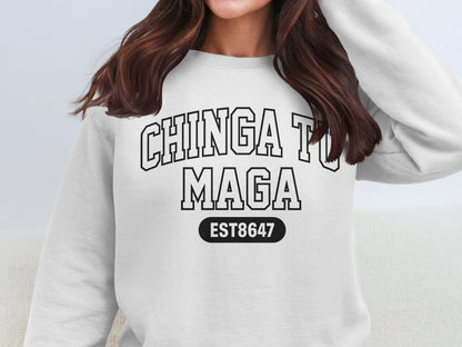 Chinga Tu Maga EST8647 Casual Graphic Sweatshirt