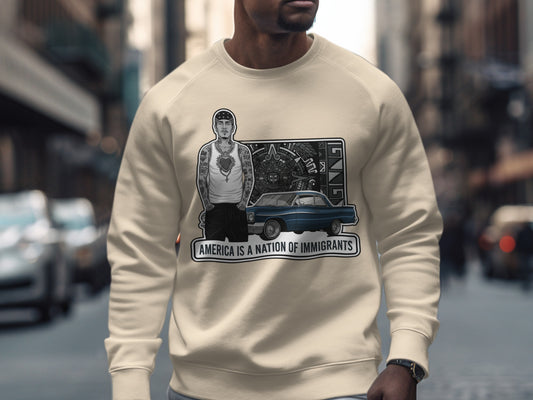 America Is A Nation Of Immigrants Graphic Sweatshirt